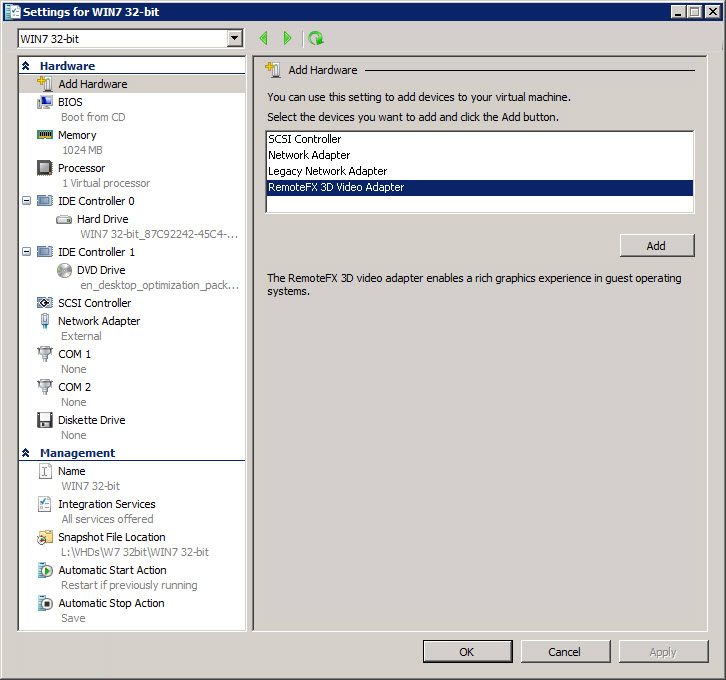 windows remote desktop manager vm console connect