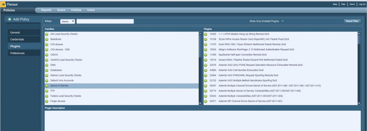 Nessus plugins