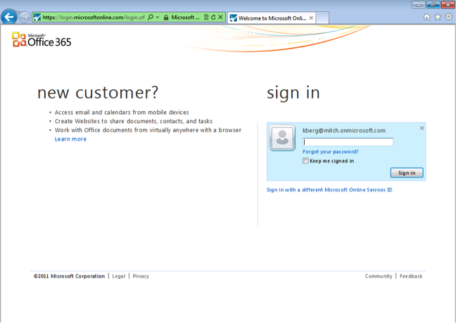 office 365 log in