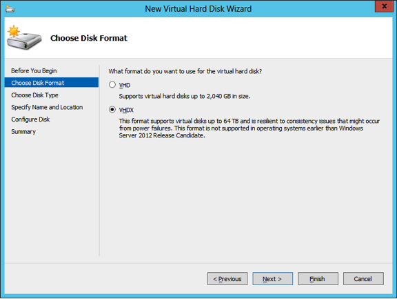 new virtual hard disk wizard