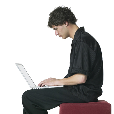 Man using laptop