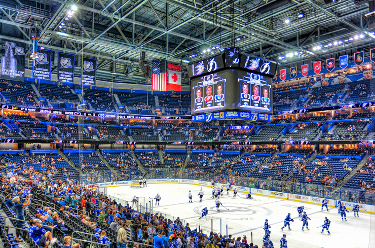 Tampa Bay Lightning practice at the Tampa Bay Times Forum