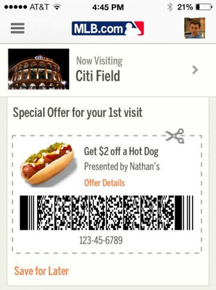 MLB digital coupon